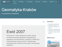 Tablet Screenshot of geomatyka-krakow.pl